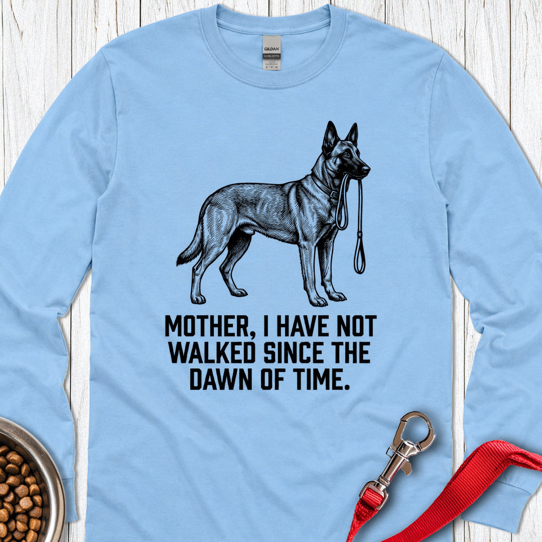 Belgian Malinois Walking Long Sleeve Shirt Gift For Dog Lover