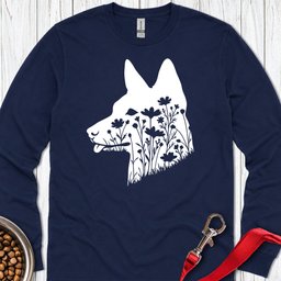 Basenji Flowers Long Sleeve Shirt Gift For Dog Lover