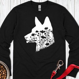 Basenji Flowers Long Sleeve Shirt Gift For Dog Lover