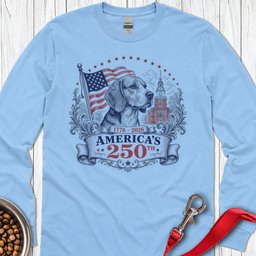 250 Years USA Beagle Long Sleeve Shirt Gift For Dog Lover
