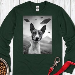 Basenji Ufo Long Sleeve Shirt Gift For Dog Lover