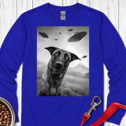 Belgian Malinois Ufo Long Sleeve Shirt Gift For Dog Lover