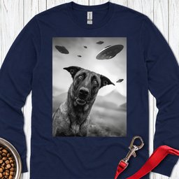 Belgian Malinois Ufo Long Sleeve Shirt Gift For Dog Lover