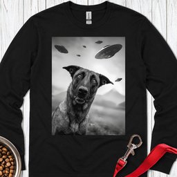 Belgian Malinois Ufo Long Sleeve Shirt Gift For Dog Lover