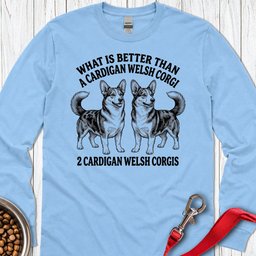 2 Cardigan Welsh Corgi Long Sleeve Shirt Gift For Dog Lover