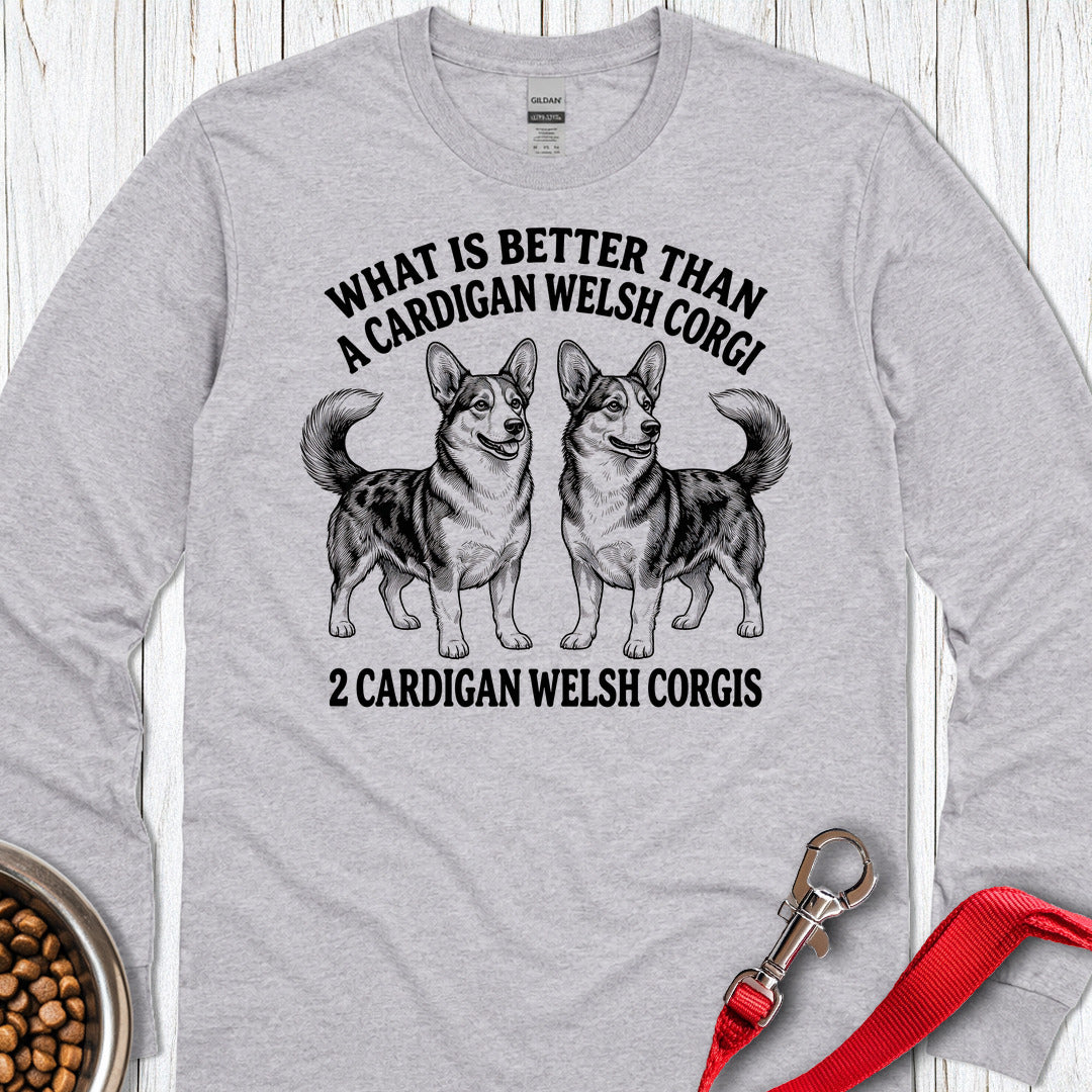 2 Cardigan Welsh Corgi Long Sleeve Shirt Gift For Dog Lover