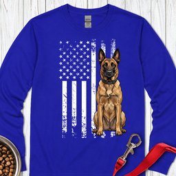 Belgian Malinois USA Long Sleeve Shirt Gift For Dog Lover