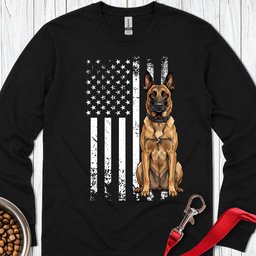 Belgian Malinois USA Long Sleeve Shirt Gift For Dog Lover