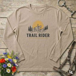 Trail Rider Long Sleeve Tee Gift For Horse Lover