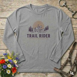 Trail Rider Long Sleeve Tee Gift For Horse Lover