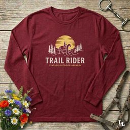 Trail Rider Long Sleeve Tee Gift For Horse Lover