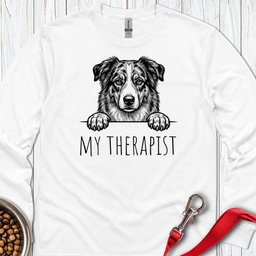 Australian Shepherd Therapist Long Sleeve Shirt Gift For Dog Lover
