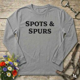Spots And Spurs Long Sleeve Tee Gift For Horse Lover