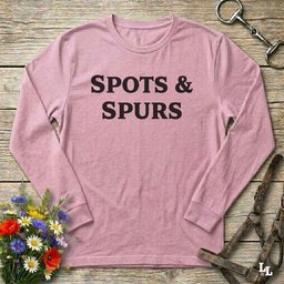 Spots And Spurs Long Sleeve Tee Gift For Horse Lover