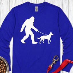 Belgian Malinois Bigfoot Long Sleeve Shirt Gift For Dog Lover