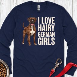 Brindle Boxer Hairy German Girls Long Sleeve Shirt Gift For Dog Lover