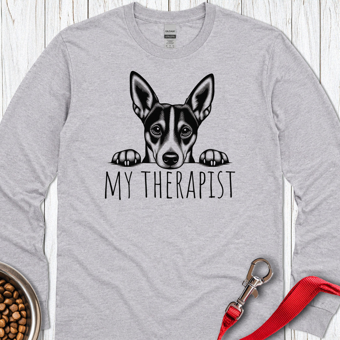 Basenji My Therapist Long Sleeve Shirt Gift For Dog Lover