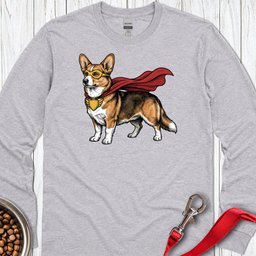 Cardigan Welsh Corgi Sable Superhero Long Sleeve Shirt Gift For Dog Lover