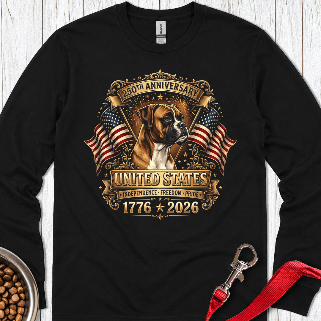 Boxer 250 Anniversary Long Sleeve Shirt Gift For Dog Lover