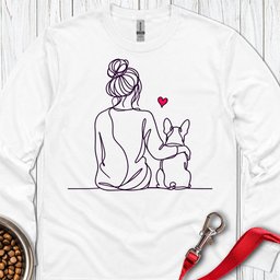 Boston Terrier Hug Long Sleeve Shirt Gift For Dog Lover