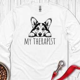 Cardigan Welsh Corgi My Therapist Long Sleeve Shirt Gift For Dog Lover