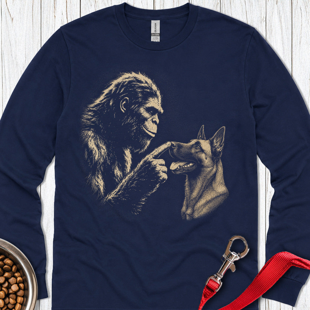 Bigfoot Belgian Malinois Long Sleeve Shirt Gift For Dog Lover