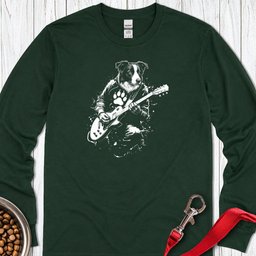 Border Collie Guitar Long Sleeve Shirt Gift For Dog Lover