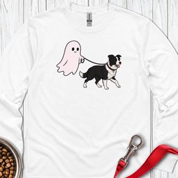 Border Collie Ghost Long Sleeve Shirt Gift For Dog Lover