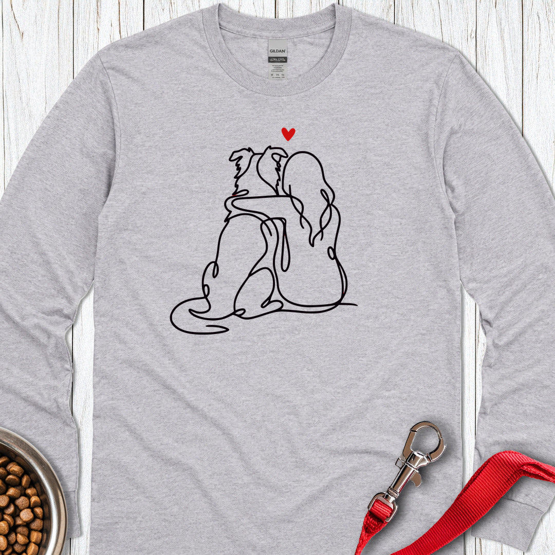 Border Collie Girl Long Sleeve Shirt Gift For Dog Lover