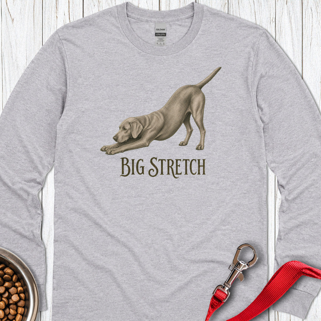 Big Stretch Weimaraner Long Sleeve Shirt Gift For Dog Lover