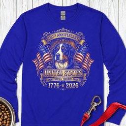 Bernese Mountain Dog 250 Years USA Long Sleeve Shirt Gift For Dog Lover