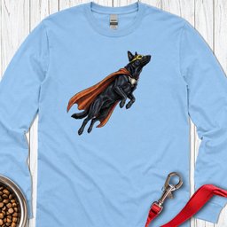 Black German Shepherd Hero Long Sleeve Shirt Gift For Dog Lover