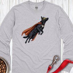 Black German Shepherd Hero Long Sleeve Shirt Gift For Dog Lover
