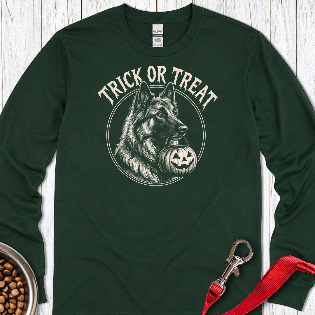 Belgian Tervuren Trick Or Treat Long Sleeve Shirt Gift For Dog Lover