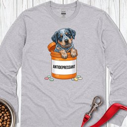 Blue Heeler Antidepressant Long Sleeve Shirt Gift For Dog Lover