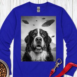 Bernese Mountain Dog Ufo Long Sleeve Shirt Gift For Dog Lover