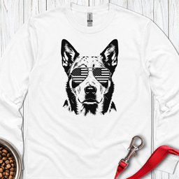 Blue Heeler USA Long Sleeve Shirt Gift For Dog Lover