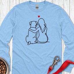 Boxer And Girl Long Sleeve Shirt Gift For Dog Lover