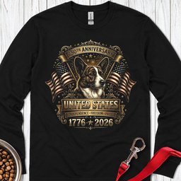 Cardigan Welsh Corgi 250 USA Long Sleeve Shirt Gift For Dog Lover