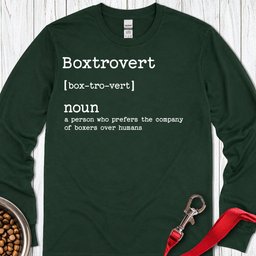 Boxer Boxtrovert Long Sleeve Shirt Gift For Dog Lover