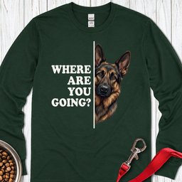 Black And Tan Gsd Following Long Sleeve Shirt Gift For Dog Lover