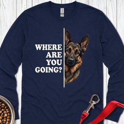 Black And Tan Gsd Following Long Sleeve Shirt Gift For Dog Lover