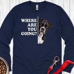 Black Boxer Alert Long Sleeve Shirt Gift For Dog Lover