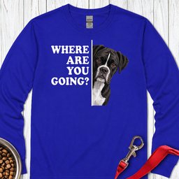 Black Boxer Alert Long Sleeve Shirt Gift For Dog Lover