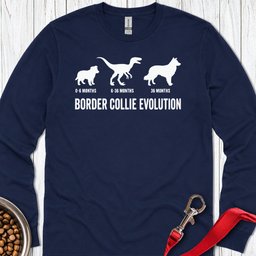 Border Collie Evolution Long Sleeve Shirt Gift For Dog Lover