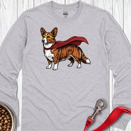 Cardigan Welsh Corgi Red Brindle Superhero Long Sleeve Shirt Gift For Dog Lover