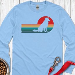 Border Collie Retro Long Sleeve Shirt Gift For Dog Lover