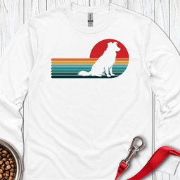 Border Collie Retro Long Sleeve Shirt Gift For Dog Lover