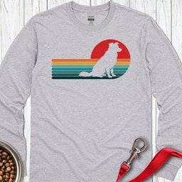 Border Collie Retro Long Sleeve Shirt Gift For Dog Lover