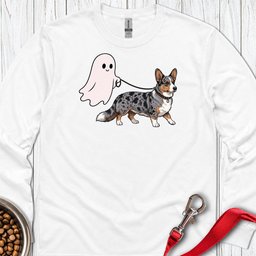 Cardigan Welsh Corgi Blue Merle Halloween Long Sleeve Shirt Gift For Dog Lover
